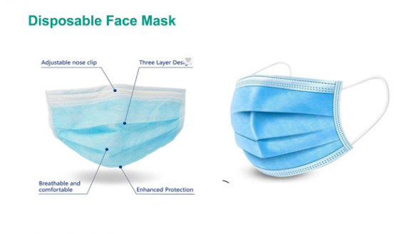 Masque facial jetable