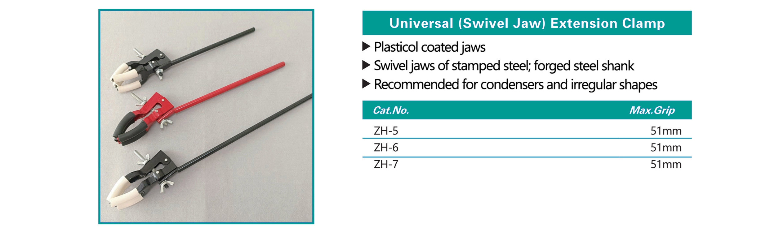 Accessoires de laboratoire Clamp ZH-5 ZH-6 ZH-7